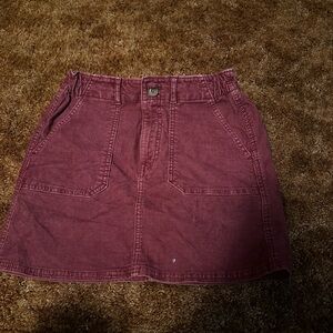 American Eagle Outfitters Corduroy Mini Skirt - Dark Pink